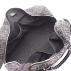 Fendi Boston Bag FF Jacquard Duffle 2-Way Black Canvas Leather Duffel — view 3