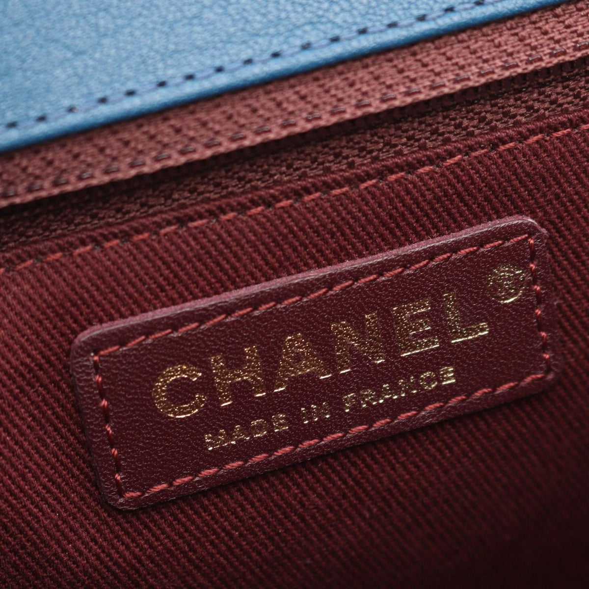 Chanel Shoulder Bag Quilted Blue Caviar Leather Chain — view 4