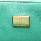 Chanel Shoulder Bag Mini Quilted Green Lambskin Chain — view 5