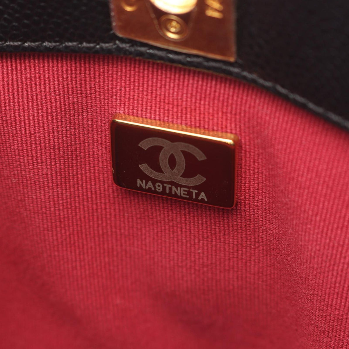 Chanel Shoulder Bag Small Shopping Quilted Black Caviar Leather — view 5
