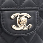 Chanel Shoulder Bag Quilted Heart Black Lambskin — view 9