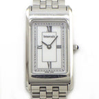 Tiffany & Co Watch Classic Rectangle White Dial Roman Index SS Quartz Analog