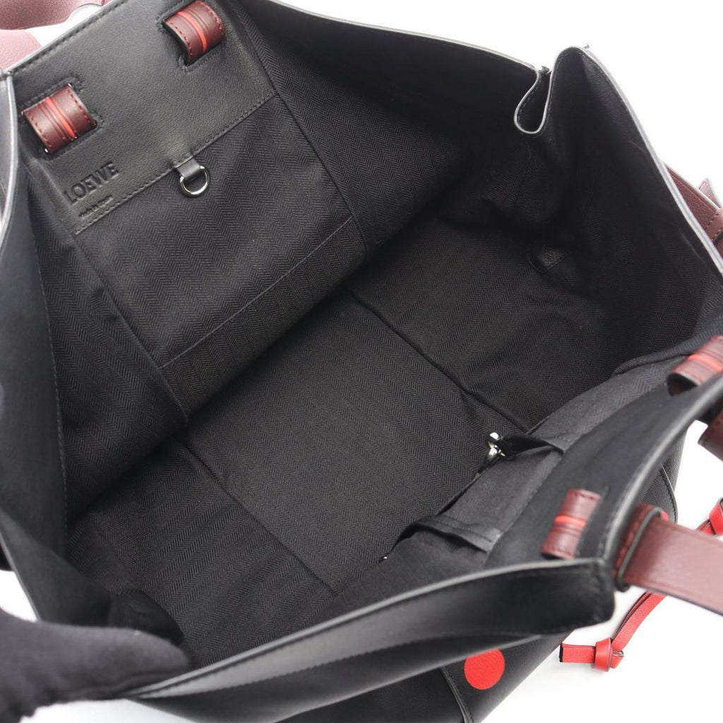 Loewe Handbag Hammock Black Red Dot Print Leather — view 3