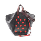 Loewe Handbag Hammock Black Red Dot Print Leather