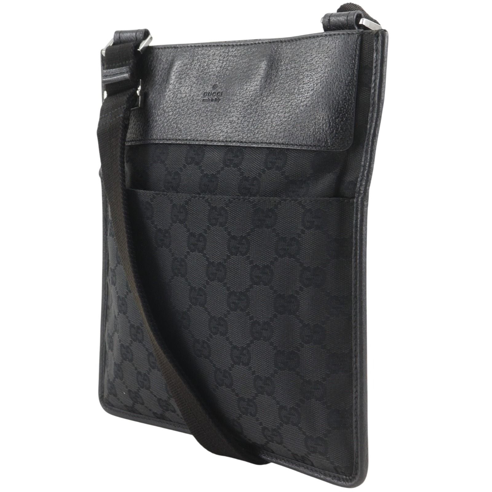 Gucci GG Canvas Black Shoulder Bag — view 2