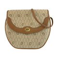 Dior Vintage Honeycomb Pattern Beige Brown Shoulder Bag Pochette