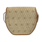 Dior Vintage Honeycomb Pattern Beige Brown Shoulder Bag Pochette — view 2