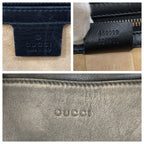 Gucci Snake Black Gold Leather Boston Bag — view 3