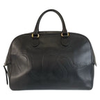 Gucci Snake Black Gold Leather Boston Bag