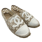 Chanel Sandals yu White CC Logo — view 5