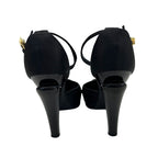 Chanel Shoes Leather Heels Black CC Logo Line — view 7