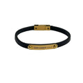 Saint Laurent Paris Bracelet Leather Black
