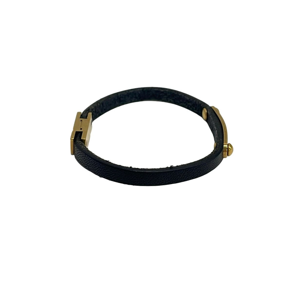 Saint Laurent Paris Bracelet Leather Black — view 2