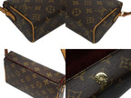 Louis Vuitton Recital Handbag Monogram Canvas Vachetta Leather Brown Gold — view 7