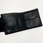 Chanel leline Black Leather Silver Wallet — view 3