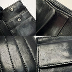 Chanel leline Black Leather Silver Wallet — view 8