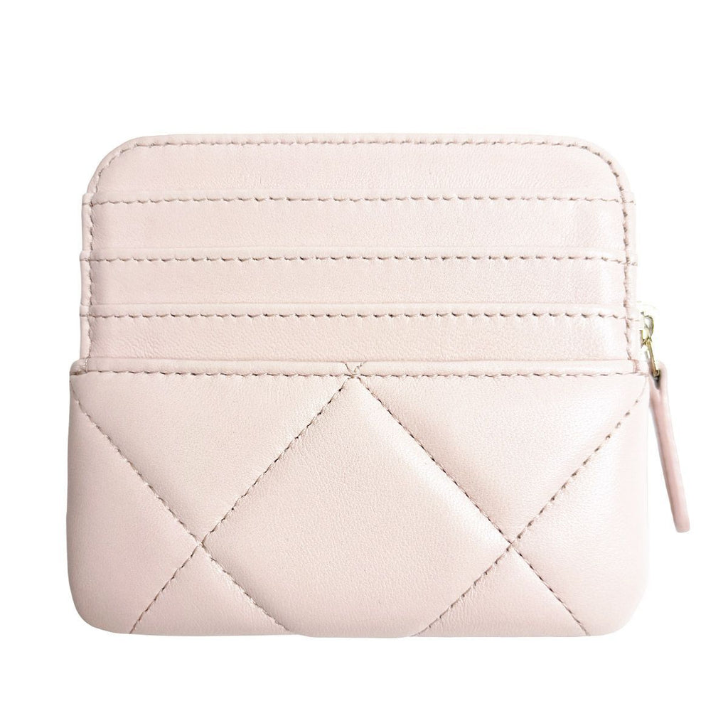 Chanel 19 Coin Case Pink Quilted Lambskin CC Logo Zip Card Wallet Leather — view 9
