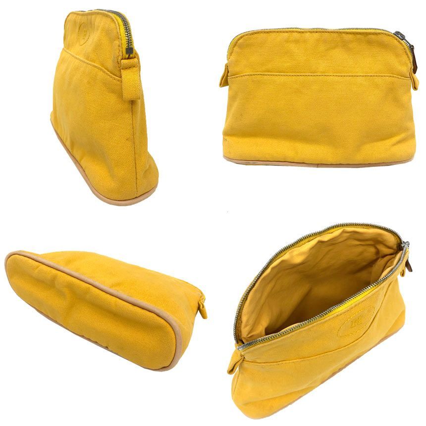 Hermes Bolide Pouch 20 Mini Makeup Cotton Yellow — view 2
