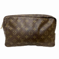 Louis Vuitton Trousse 28 Monogram Clutch Canvas
