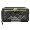 Chanel Wallet Lambskin Wallets Black