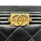 Chanel Wallet Lambskin Wallets Black — view 9