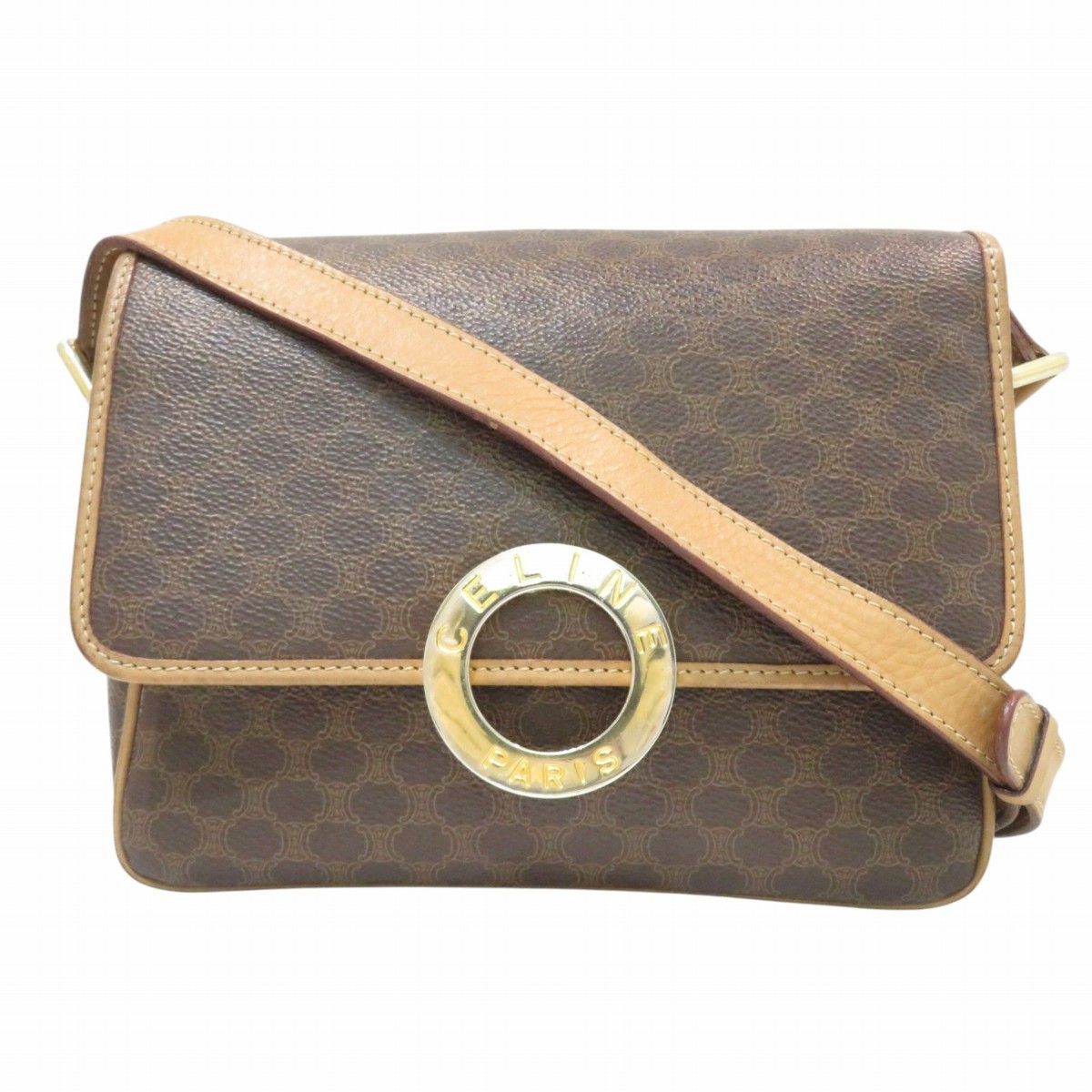 Celine Macadam Shoulder Bag Leather