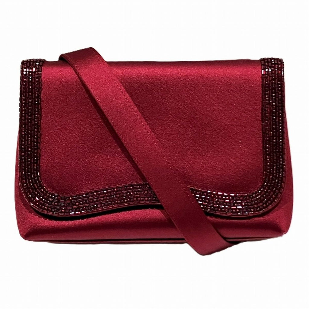 Chanel CC Logo Shoulder Bag Satin Rhinestone