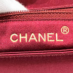 Chanel CC Logo Shoulder Bag Satin Rhinestone — view 4