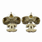 Chanel CC Logo Earrings Alloy — view 3