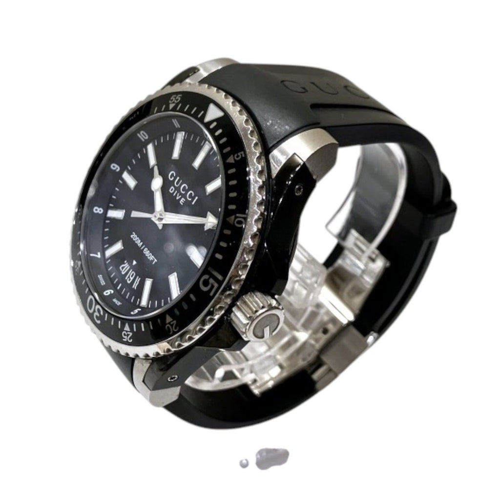 Gucci Watch SS Rubber Quartz Black Dial 136.2 — view 2