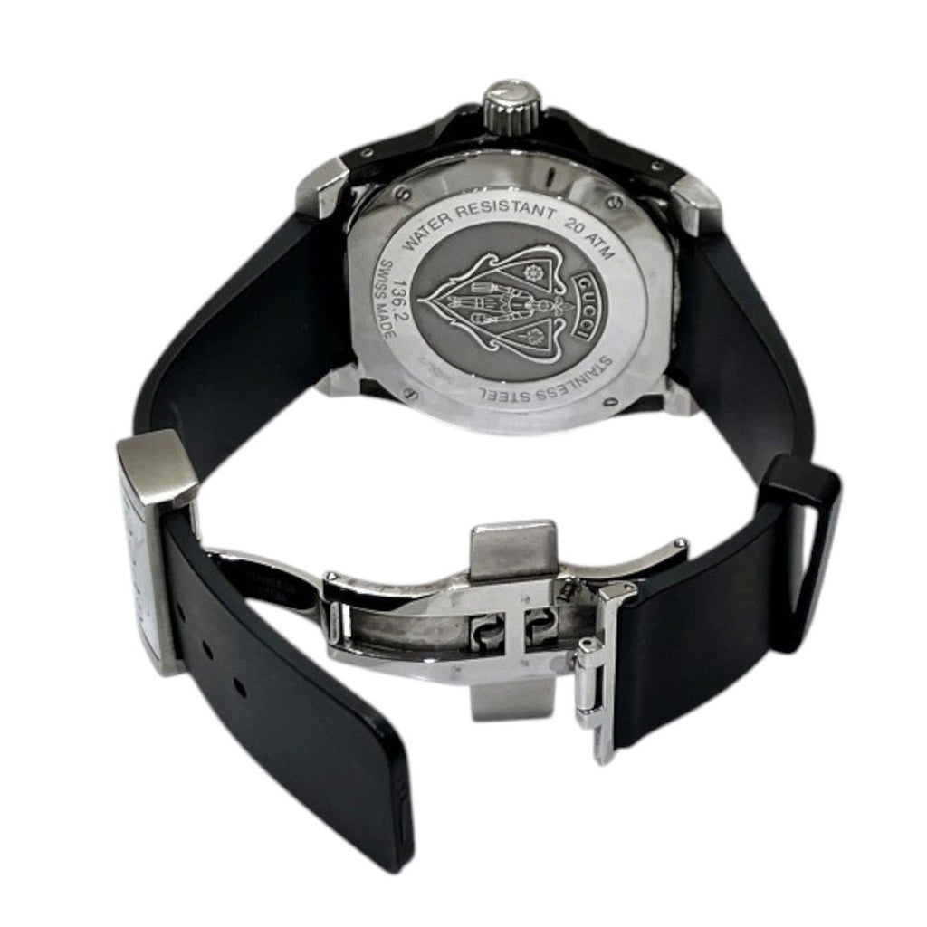Gucci Watch SS Rubber Quartz Black Dial 136.2 — view 7