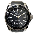 Gucci Watch SS Rubber Quartz Black Dial 136.2