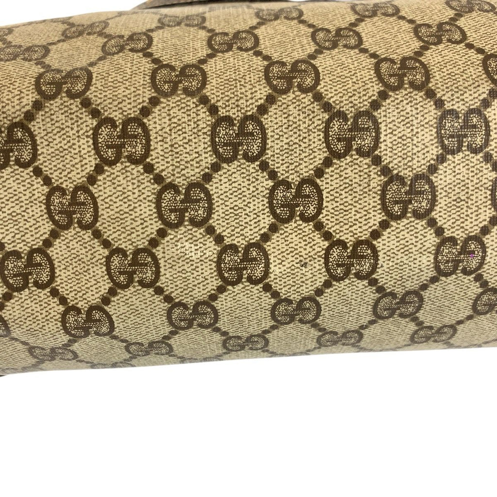 Gucci Vintage Sherry Line Beige Brown GG Supreme Canvas Tote Shoulder Bag — view 5
