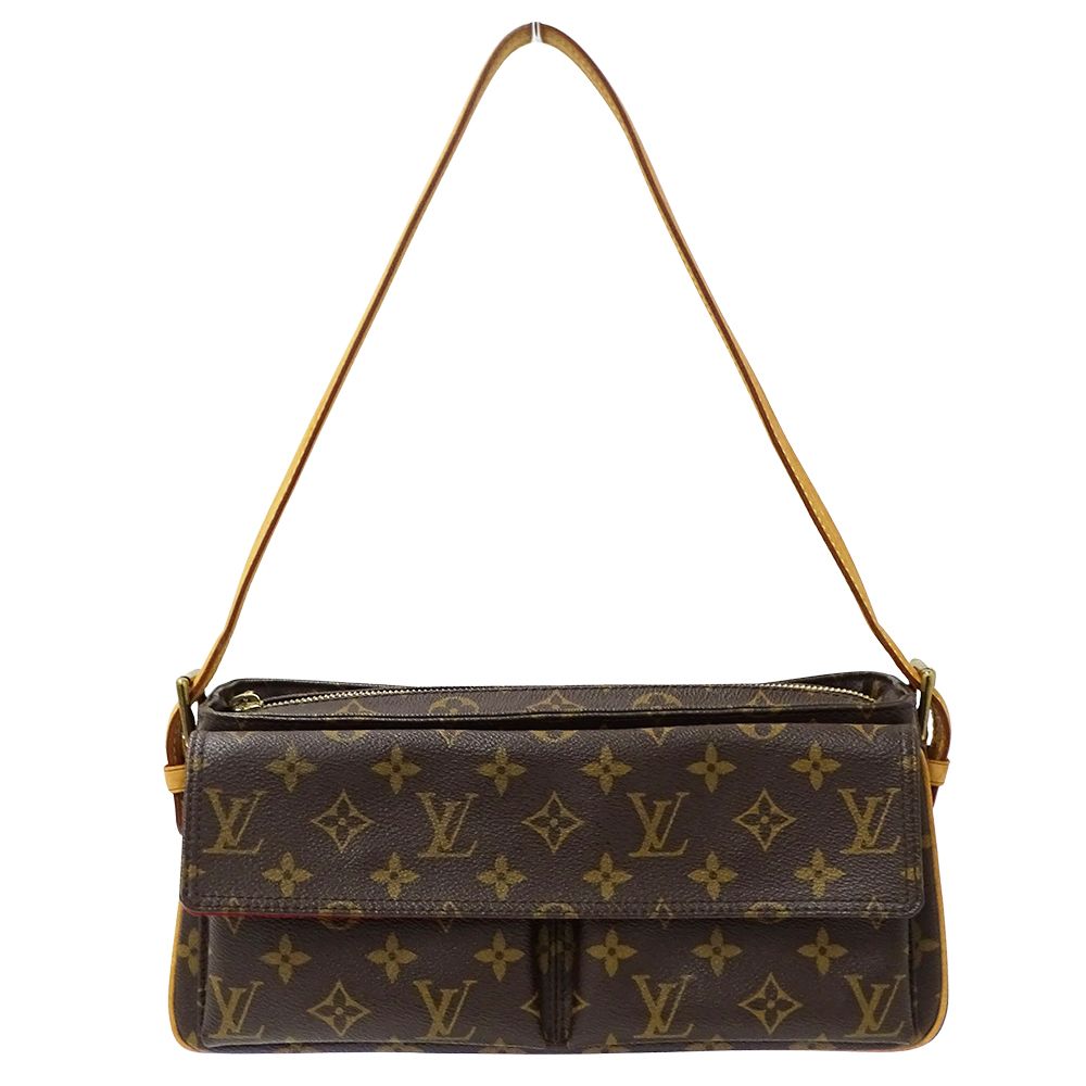 Louis Vuitton Monogram Shoulder Bag MM Brown