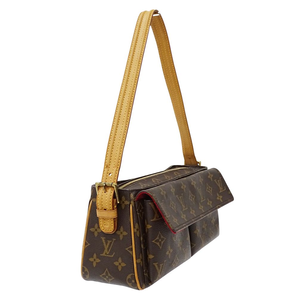 Louis Vuitton Monogram Shoulder Bag MM Brown — view 4