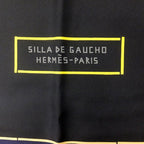Hermes Heaven Carre 90 Silla Gaucho's Saddle Marine Navy Scarf — view 9