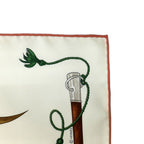 Hermes Heaven Carre 90 Grand Galop White Brown Scarf — view 3