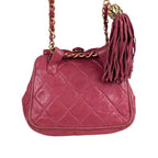 Chanel Quilted Shoulder Bag Waist Pouch CC Logo Lambskin Pink — view 5