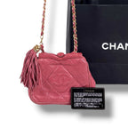 Chanel Quilted Shoulder Bag Waist Pouch CC Logo Lambskin Pink