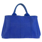 Prada Canapa Tote Blue Canvas — view 2