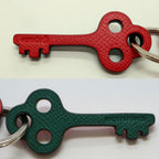 Hermes Ten Petit Ash Key Charm Red Black Green Bag Leather Key Ring — view 5