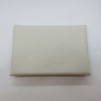 Hermes Heaven Calvidu Duo Chevre Coin Purse Card Case Silver Manufactured Around — view 2