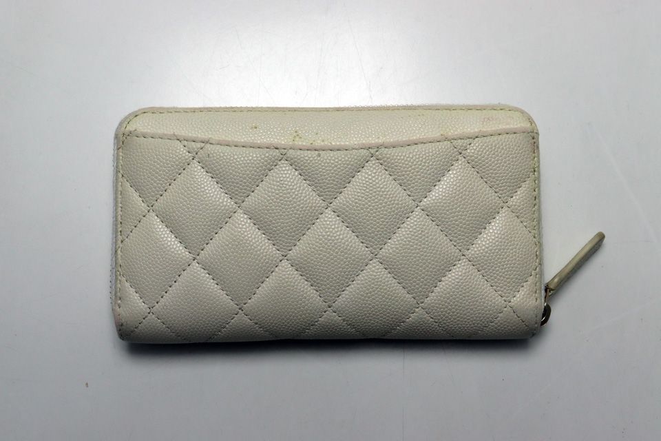 Chanel Stand Quilted Caviar Leather GD Wallet — view 2