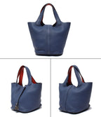 Hermes Handbag Silver Blue Capucines Taurillon Clemence — view 2