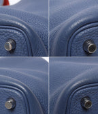 Hermes Handbag Silver Blue Capucines Taurillon Clemence — view 5