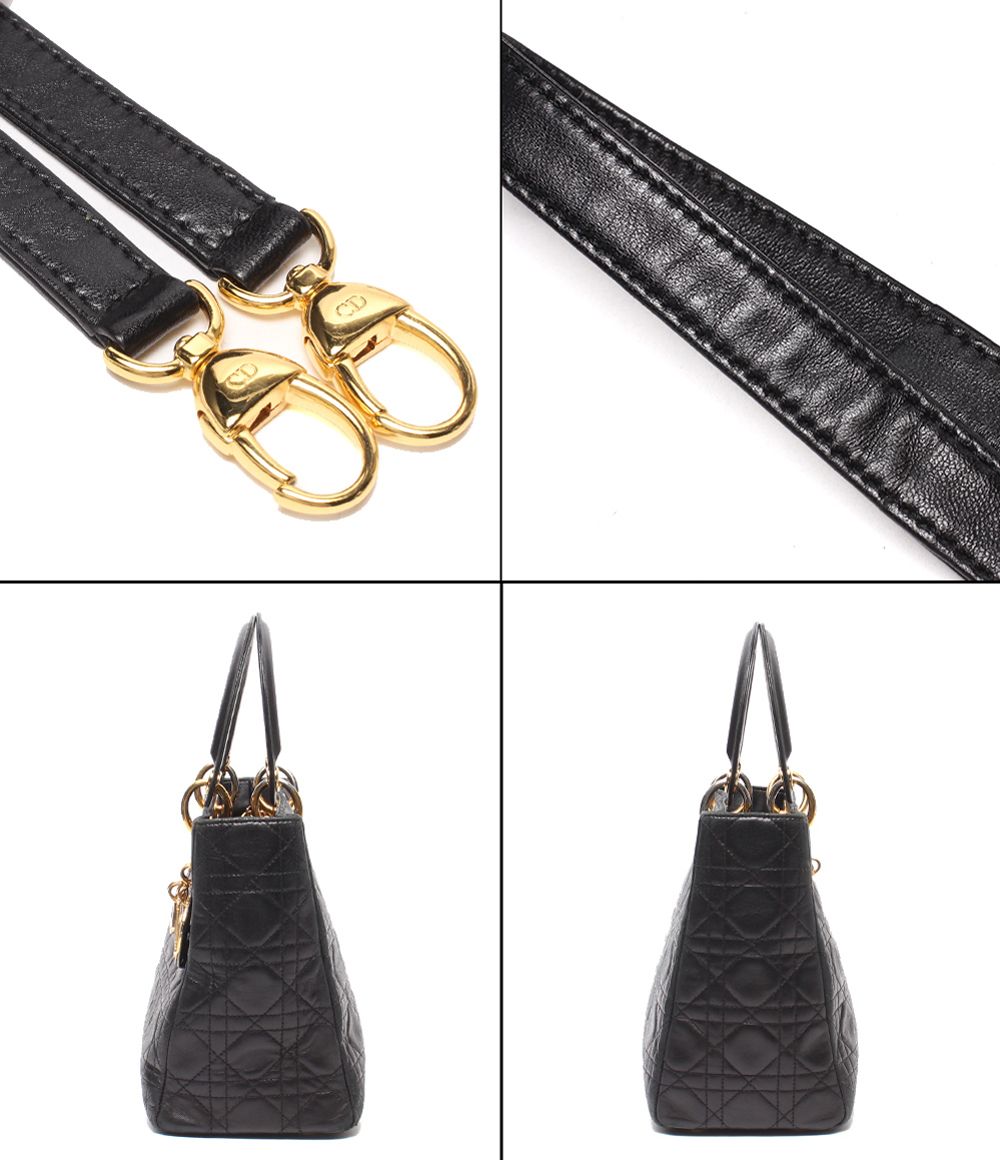 Dior 2-Way Shoulder Bag Dio Cannage LadyChristian — view 6
