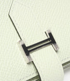 Hermes Wallet Silver Vert Veau Epsom Bearn — view 8