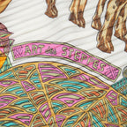 Hermes Art Des Steppes Carre Plisse Scarf Shawl — view 6