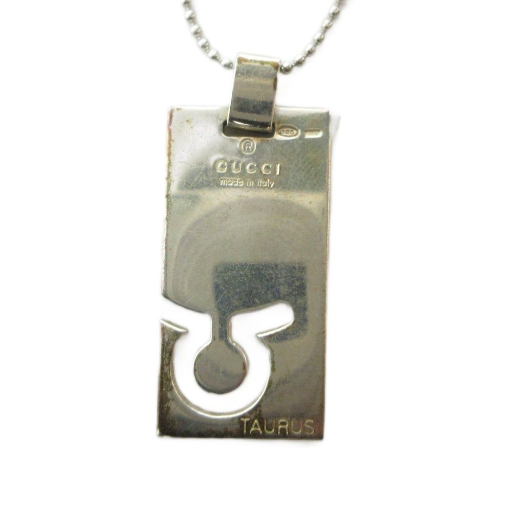 Gucci Necklace Logo Plate tag Silver — view 2