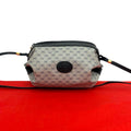Gucci Vintage Micro GG Logo Leather Mini Shoulder Bag Pochette Navy